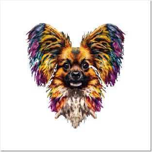 Papillon Butterfly Dog Design Posters and Art